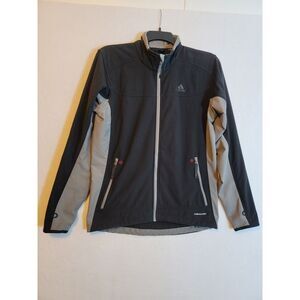 Adidas Warm-Up Track Jacket Black/Gray‎ Full Zip Men's M